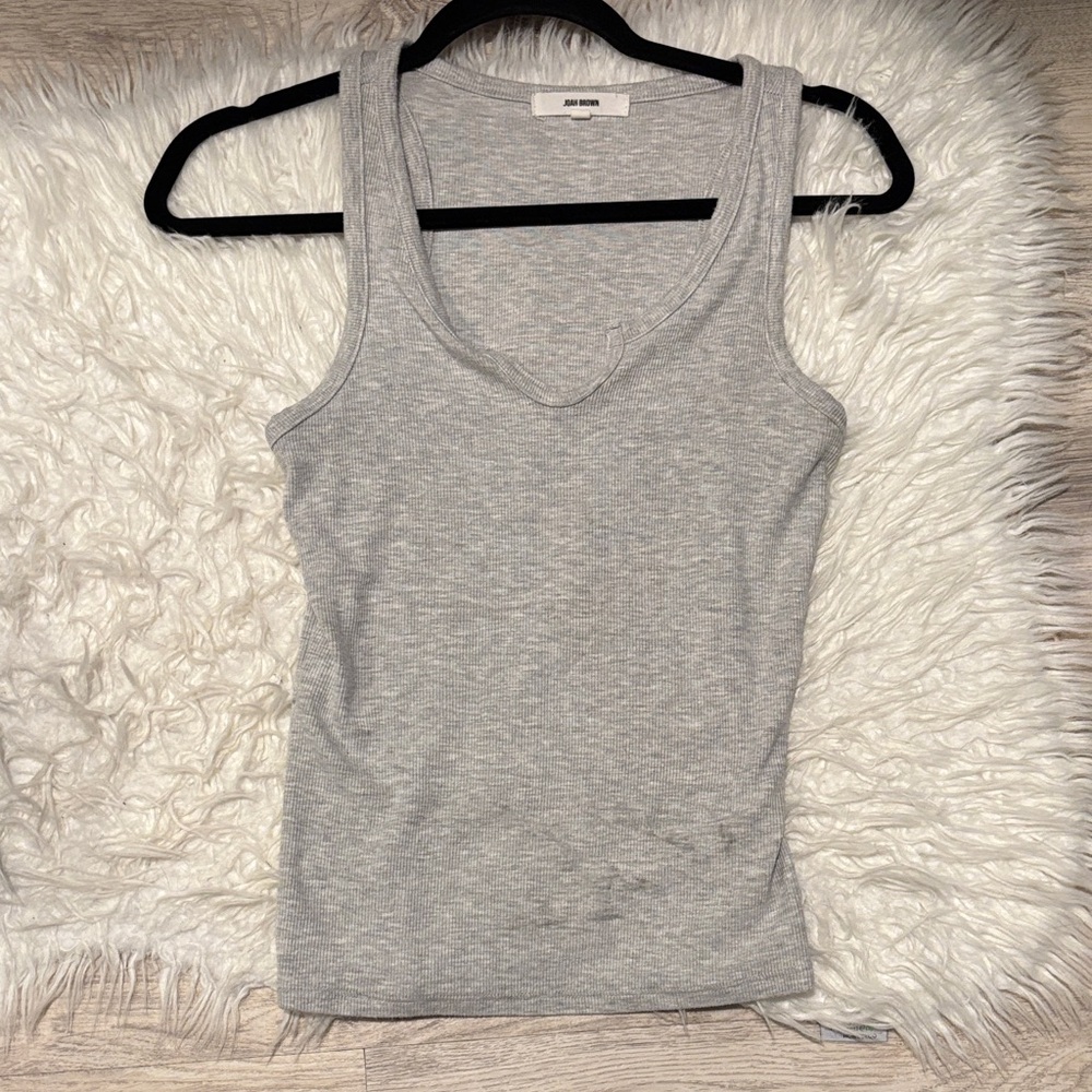 Joah Brown Light Gray Tank Top
